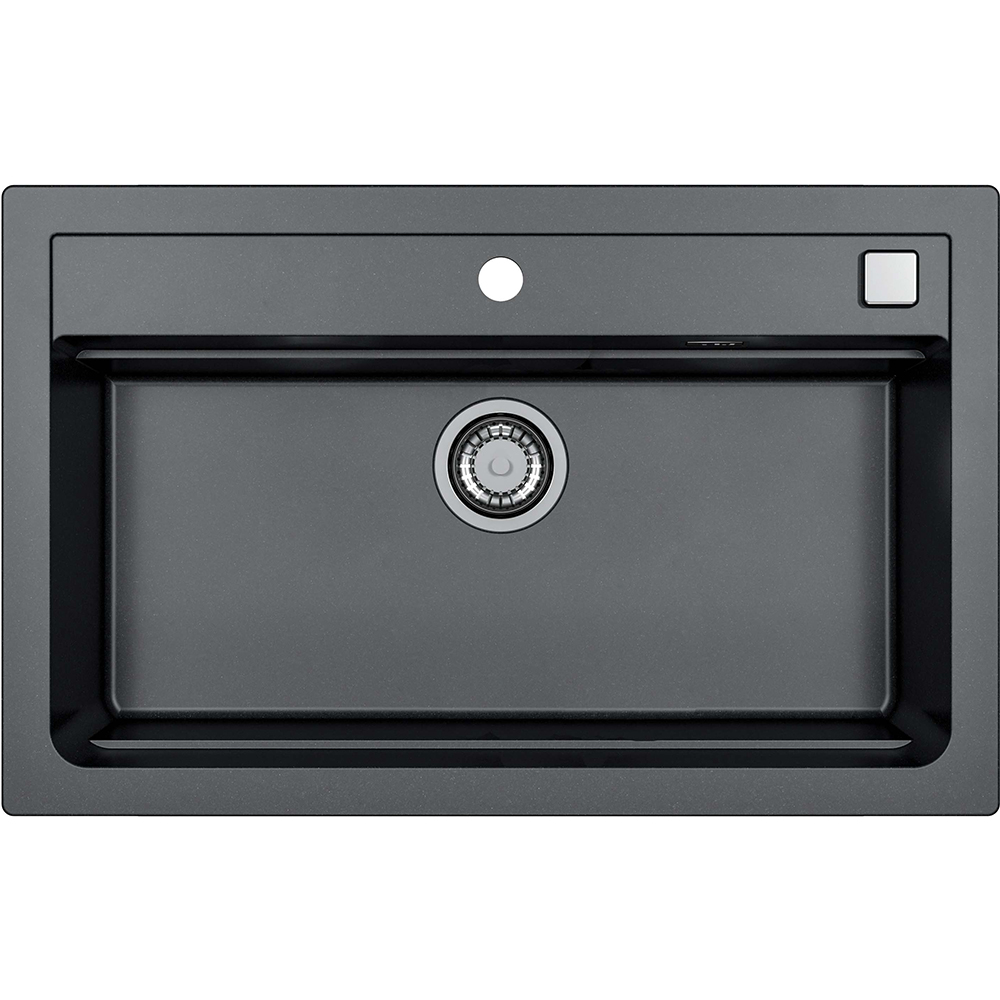 Pachet chiuveta ALVEUS Atrox 40 G91, 1 cuva, compozit granit + baterie Primrose G91, negru