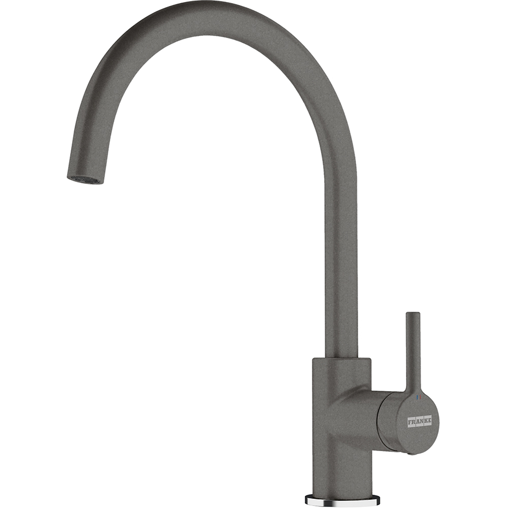 Pachet chiuveta FRANKE BFG 611-62, 1 cuva, picurator reversibil, compozit granit + baterie Lina, gri metalic