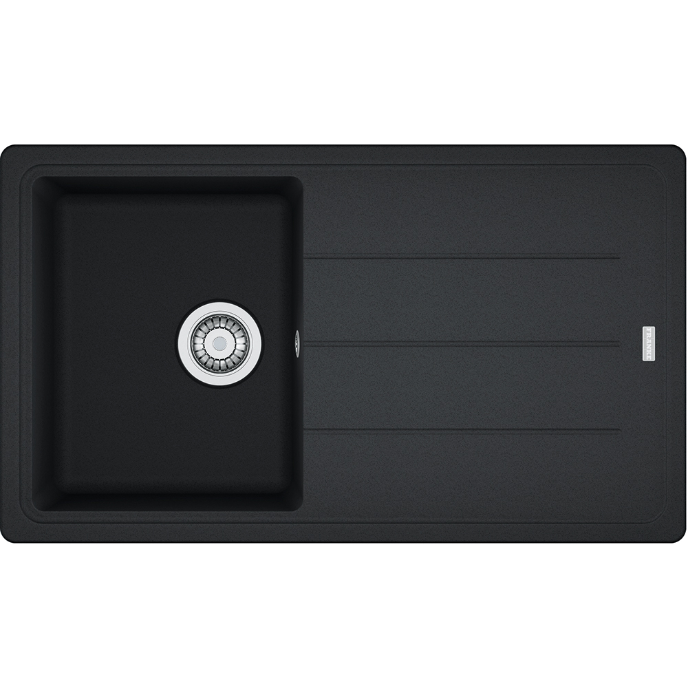 Pachet chiuveta FRANKE BFG 611-86, 1 cuva, picurator reversibil, compozit granit + baterie Pola 1.0, negru