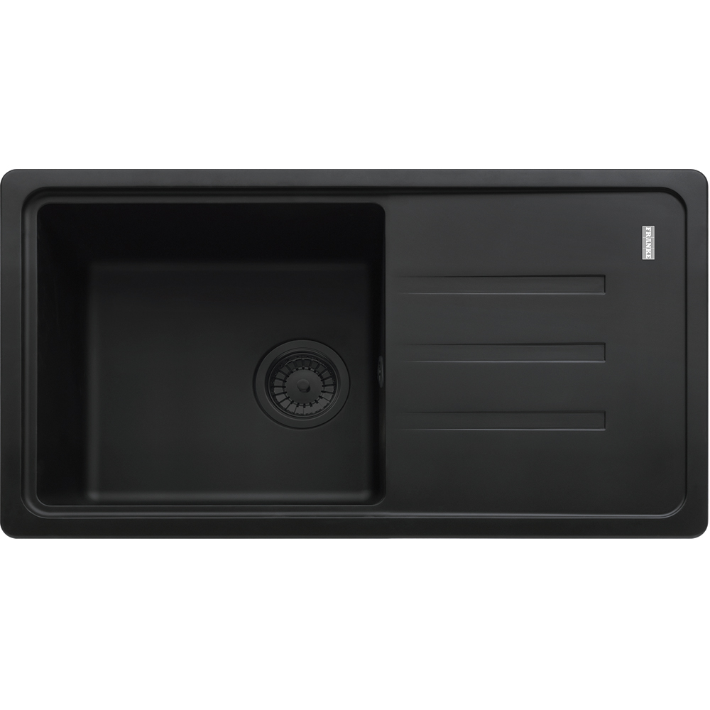 Pachet chiuveta FRANKE BSG 611-78 S, 1 cuva, picurator reversibil, compozit granit, baterie Pola VN, negru