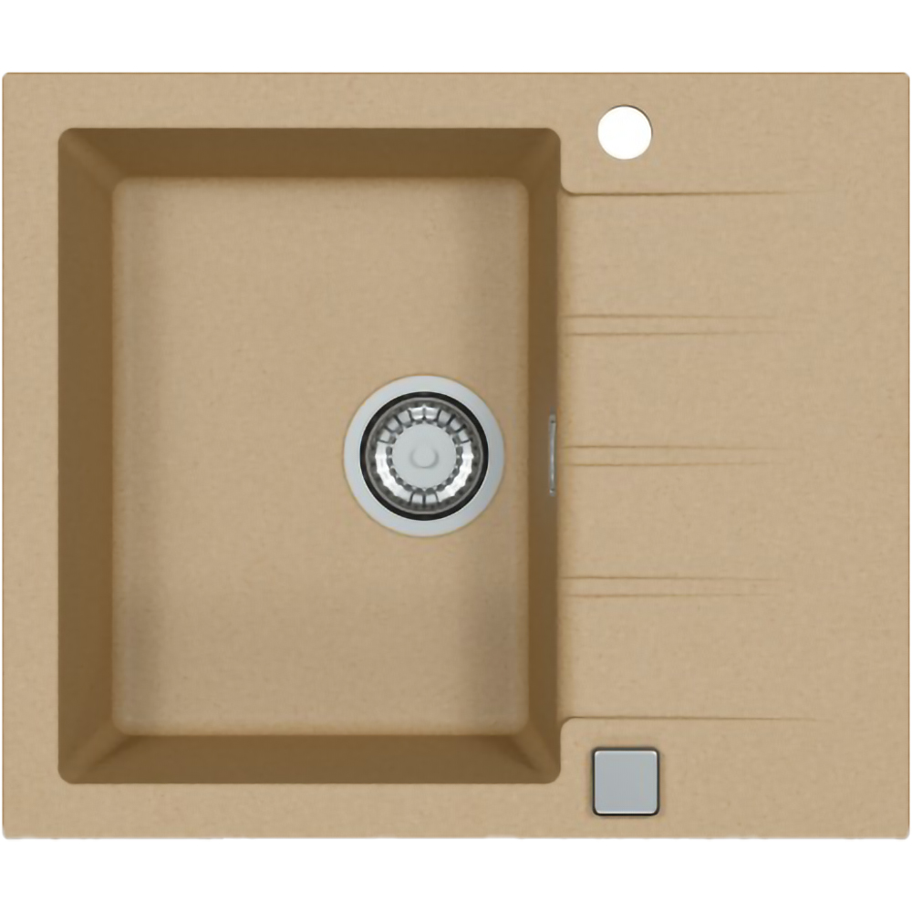 Chiuveta bucatarie ALVEUS Cadit 10 G55, 1 cuva, picurator reversibil, compozit granit, bej