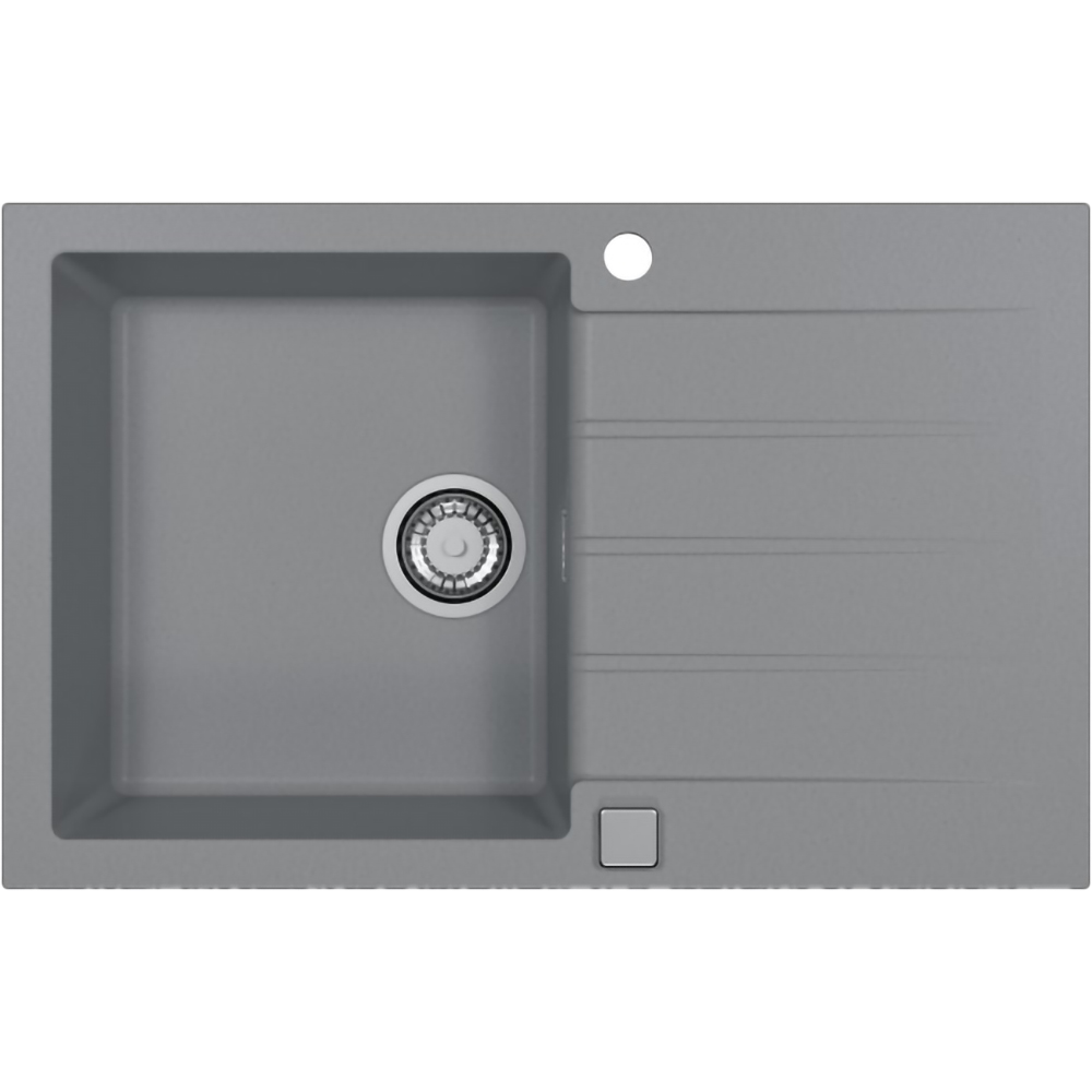Chiuveta bucatarie ALVEUS Cadit 20 G81, 1 cuva, picurator reversibil, compozit granit, gri