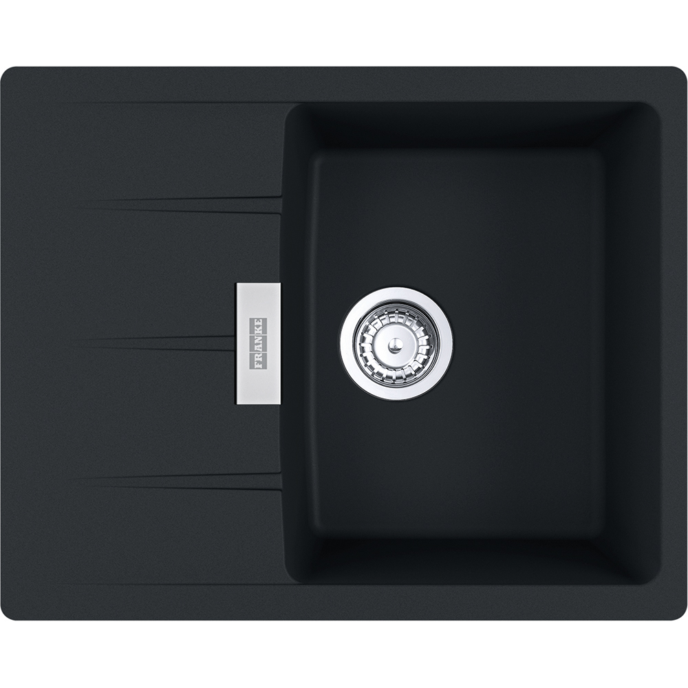 Chiuveta bucatarie FRANKE Centro CNG 611-62, 1 cuva, picurator reversibil, granit, negru mat