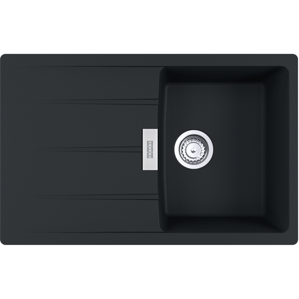 Chiuveta bucatarie FRANKE Centro CNG 611-78, 1 cuva, picurator reversibil, granit, negru mat