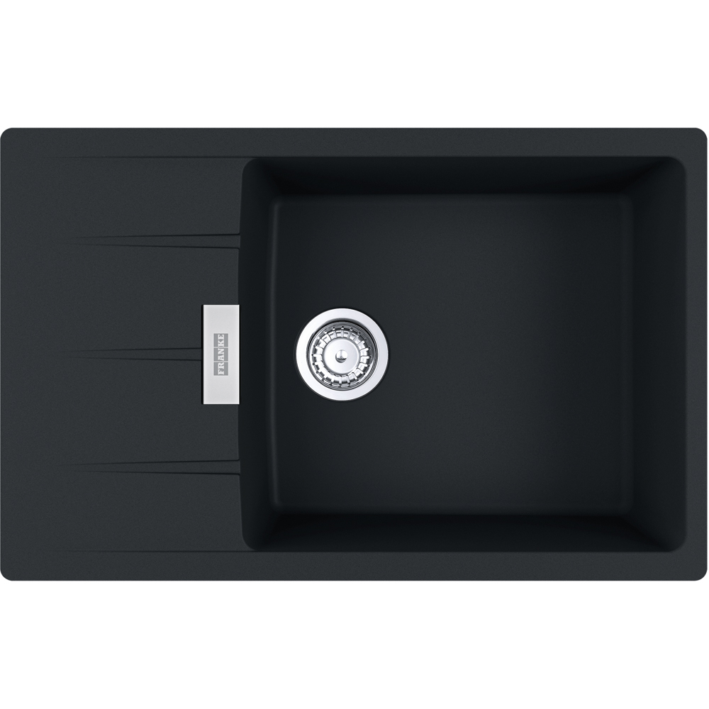 Chiuveta bucatarie FRANKE Centro CNG 611-78, 1 cuva, picurator reversibil, granit, negru mat