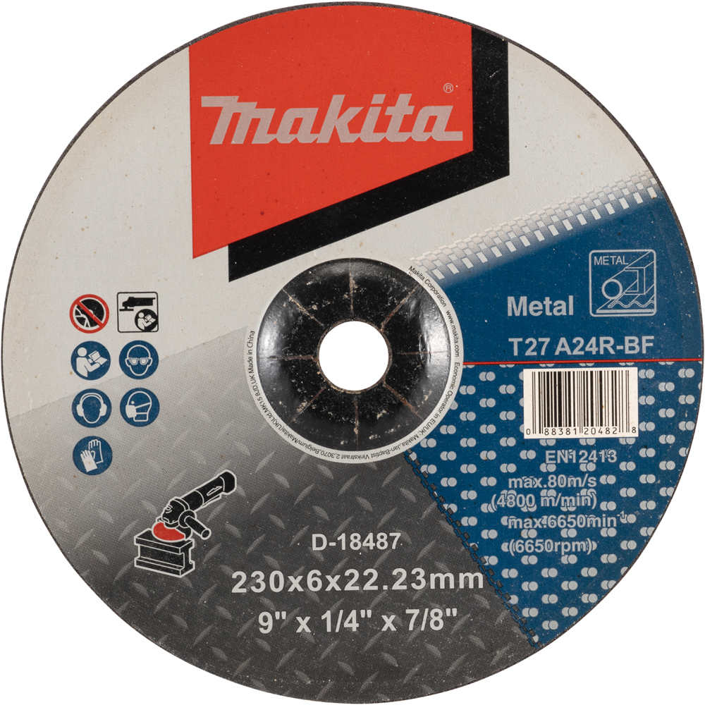 Disc de polizare MAKITA D-18487, metal, 230 x 6 x 22.23 mm