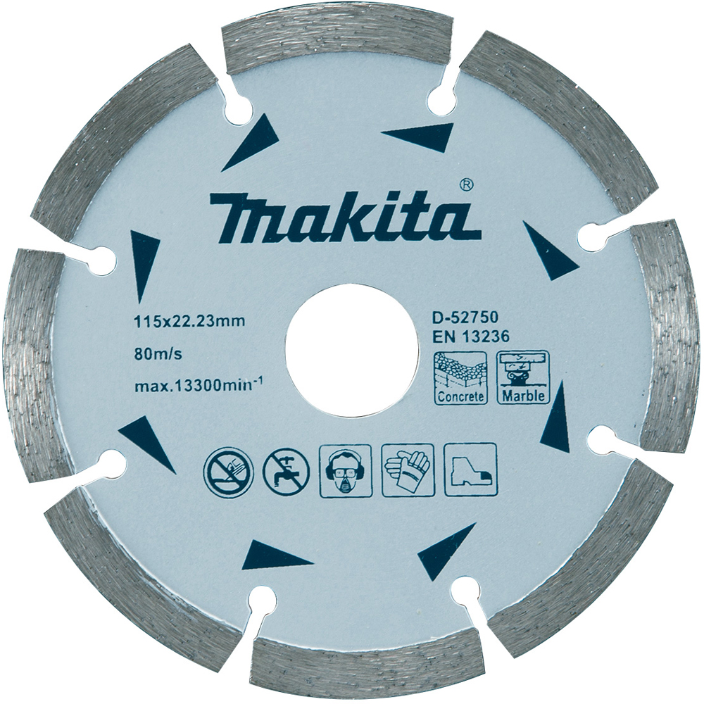 Disc diamantat MAKITA D-52750, beton si marmura, 115 x 7 x 22.23 mm