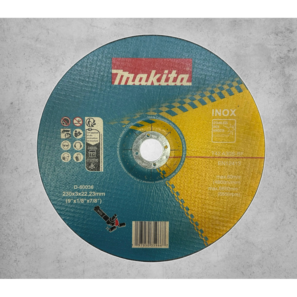 Disc de taiere MAKITA D-80036, inox, 230 x 3 x 22.23 mm