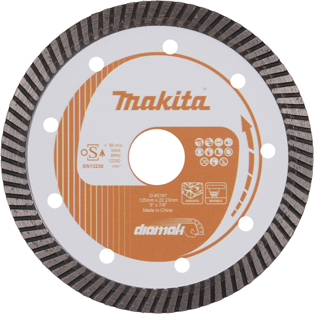 Disc diamantat pentru taiere uscata MAKITA D-80167, 125 x 2.2 x 22.23 mm