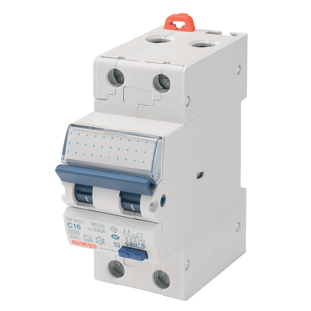 Siguranta automata diferentiala GEWISS GW94007, 2P, 16A, curba C