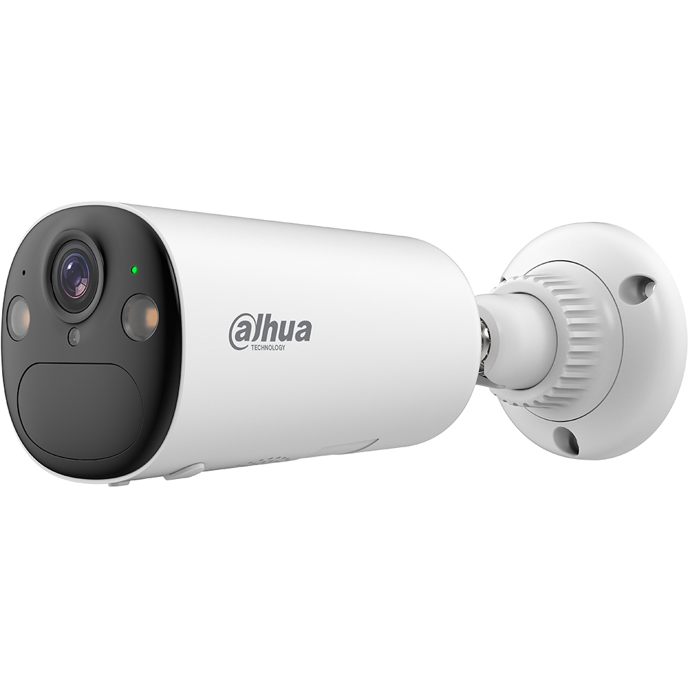 Kit camera IP Wireless exterior DAHUA DH-BF8CP-XL/M0508, 8MP, 2160p, IP66, IR, Detectie AI, baterie solara, alb