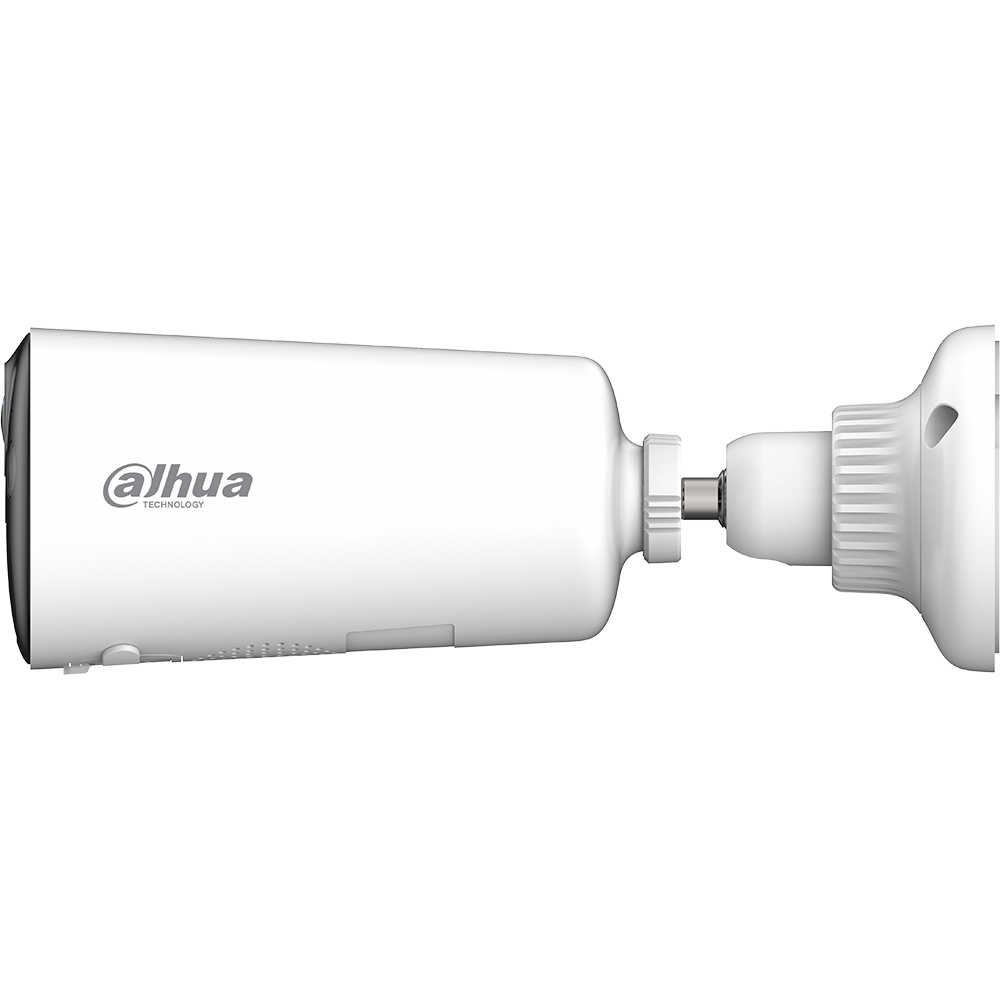 Kit camera IP Wireless exterior DAHUA DH-BF8CP-XL/M0508, 8MP, 2160p, IP66, IR, Detectie AI, baterie solara, alb