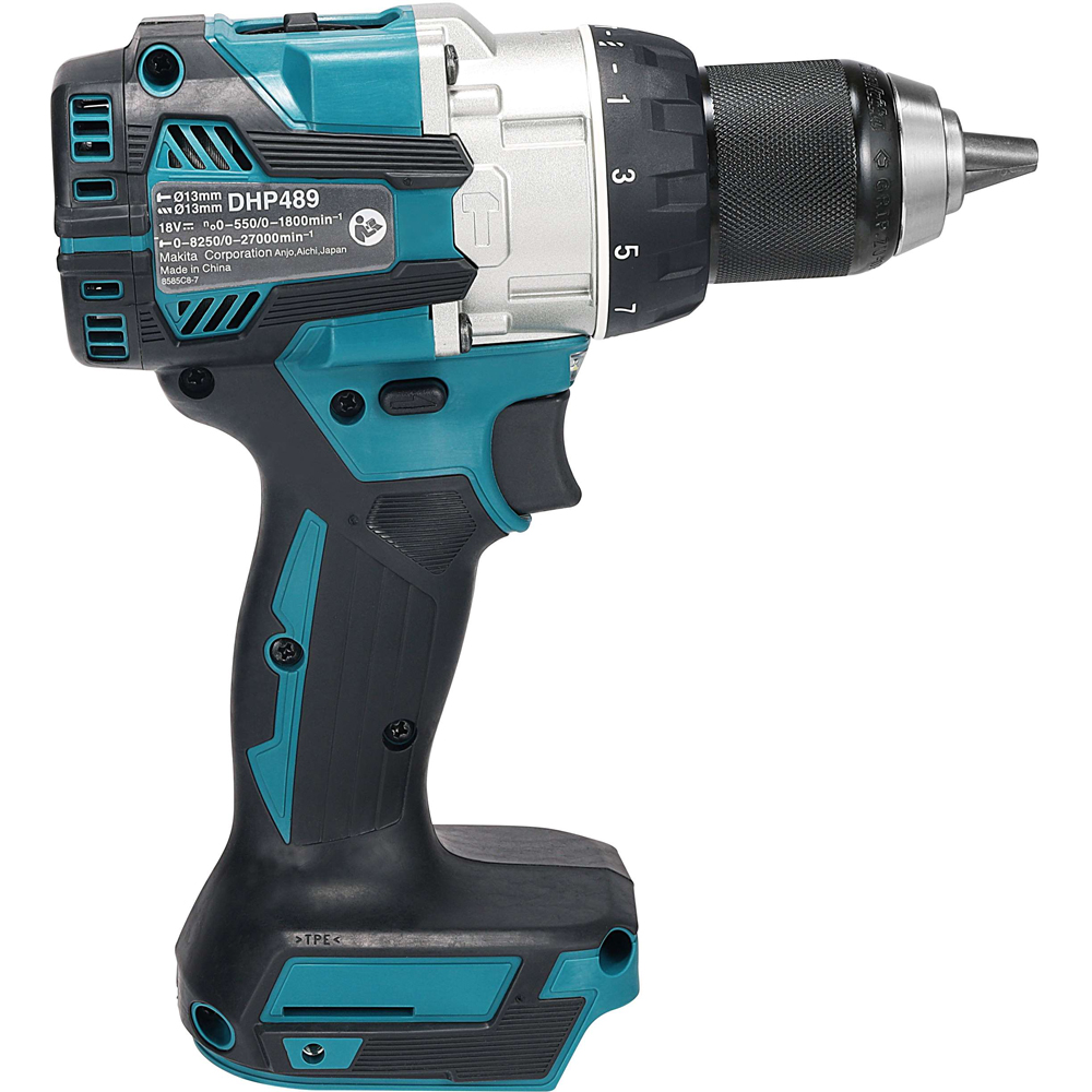 Masina de gaurit si insurubat cu percutie MAKITA DHP489Z, 18V, 1800rpm, 73Nm