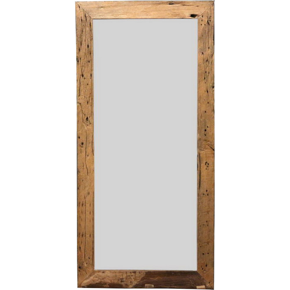Oglinda decorativa KI Teak, 167 x 70 cm, maro