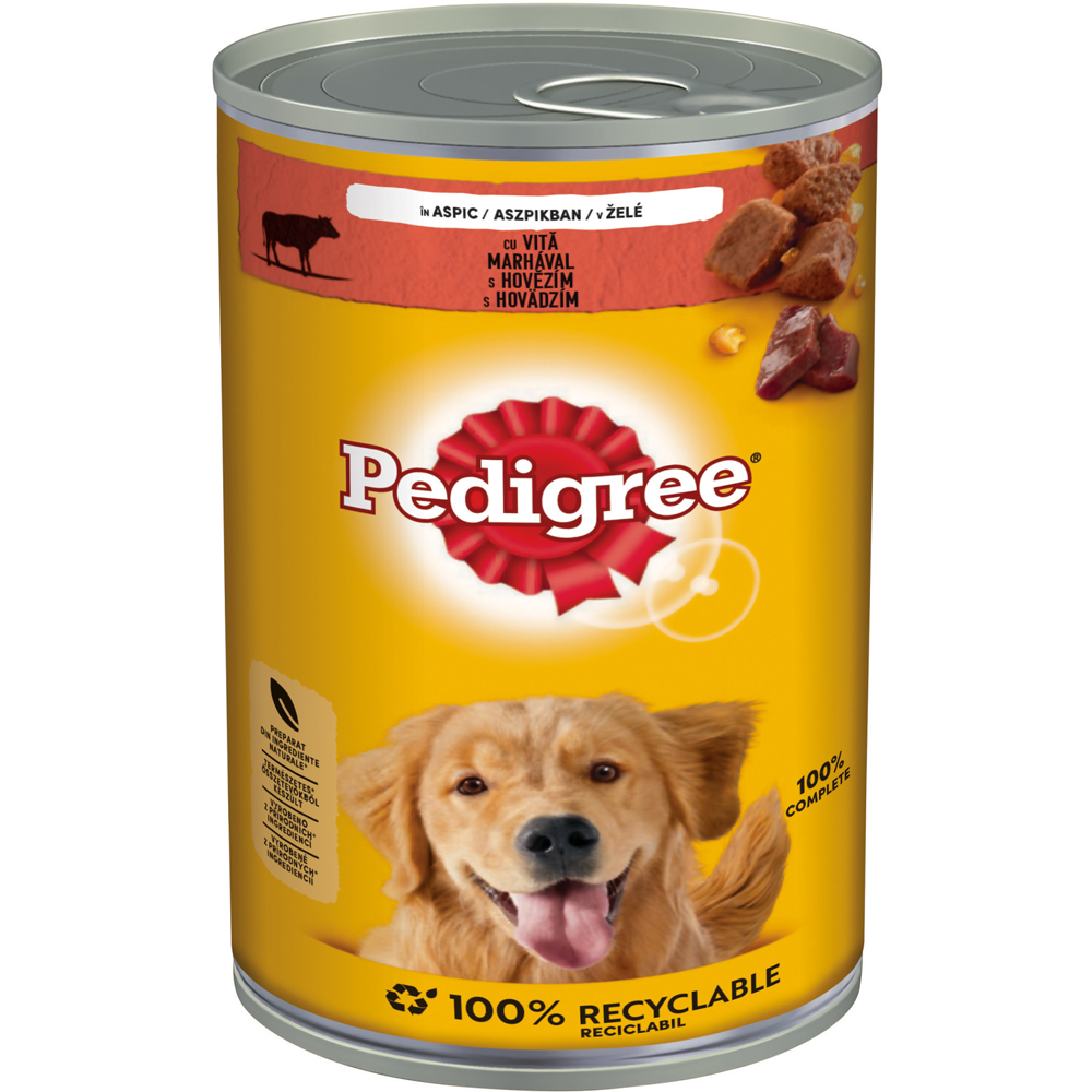 Hrana umeda pentru caini PEDIGREE, Adult, Vita in aspic, 1200g