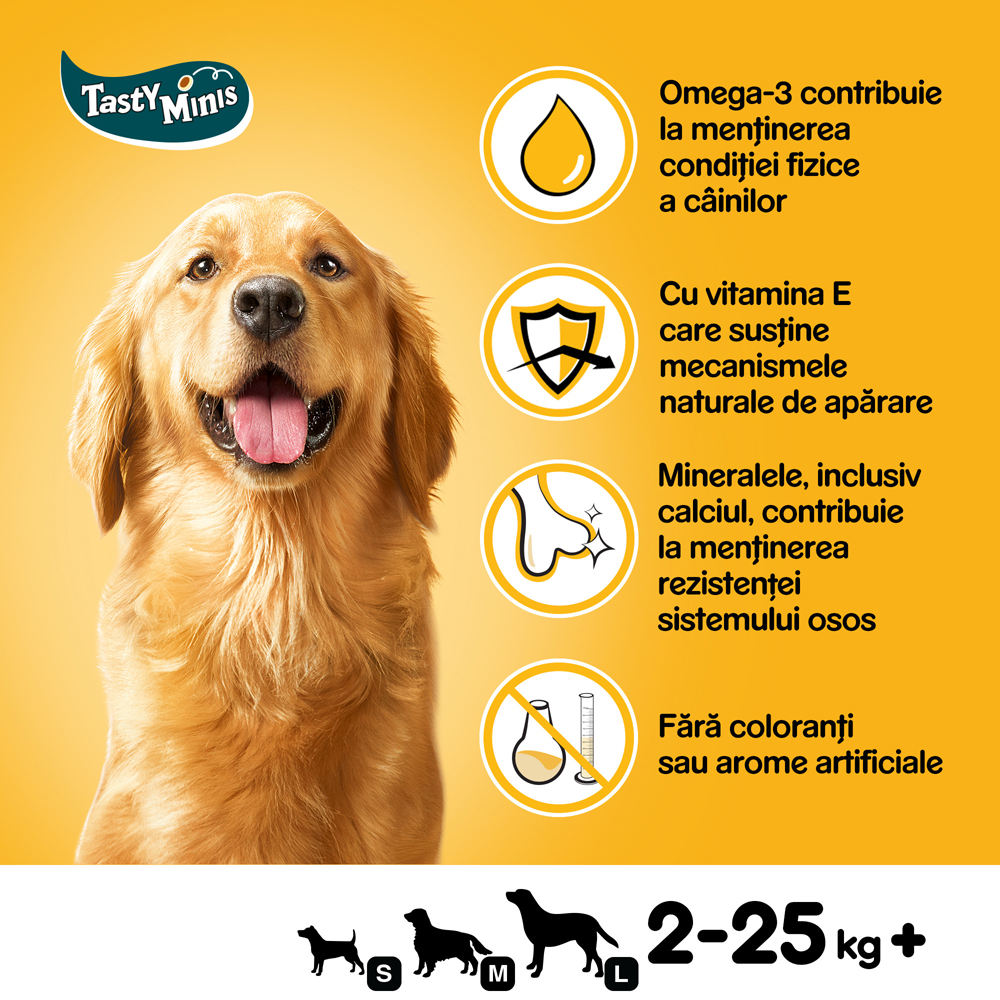 Recompensa pentru caini PEDIGREE Tasty Minis, Pui, 130 g
