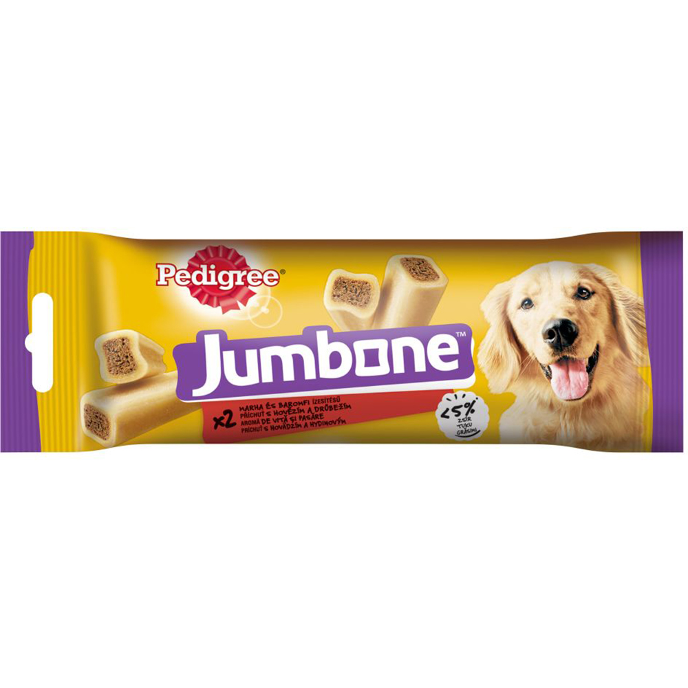 Recompensa pentru caini PEDIGREE Jumbone, Adult, Vita si pasare, 180 g