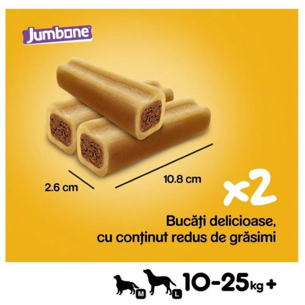Recompensa pentru caini PEDIGREE Jumbone, Adult, Vita si pasare, 180 g