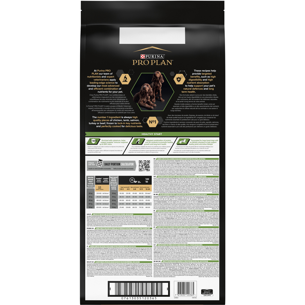 Hrana uscata pentru caini PURINA PRO PLAN Large Athletic, Healthy Start, Junior, Pui, 12 kg