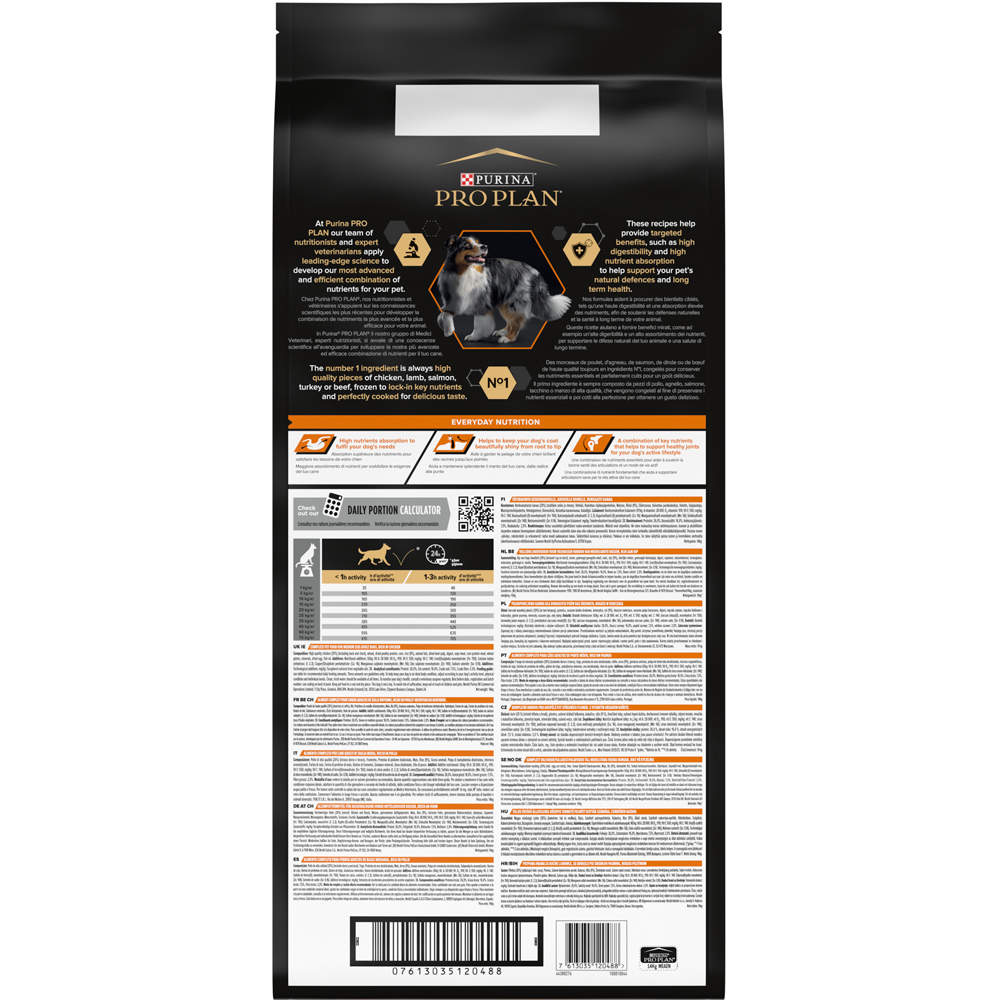 Hrana uscata pentru caini PURINA PRO PLAN Medium, Everyday Nutrition, Adult, Pui, 14 kg