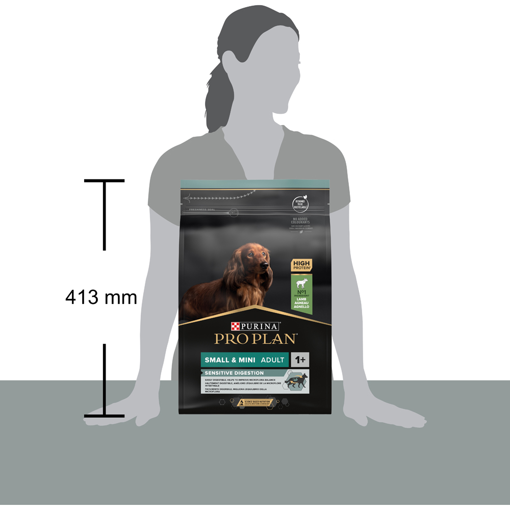 Hrana uscata pentru caini PURINA PRO PLAN Small & Mini, Sensitive Digestion, Adult, Miel, 3 kg