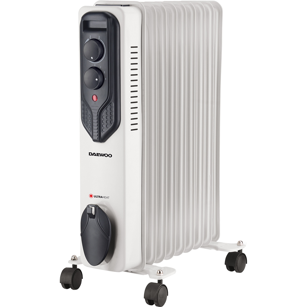 Calorifer electric DAEWOO DOH9W, 9 elementi, 3 trepte putere, 2000W, alb