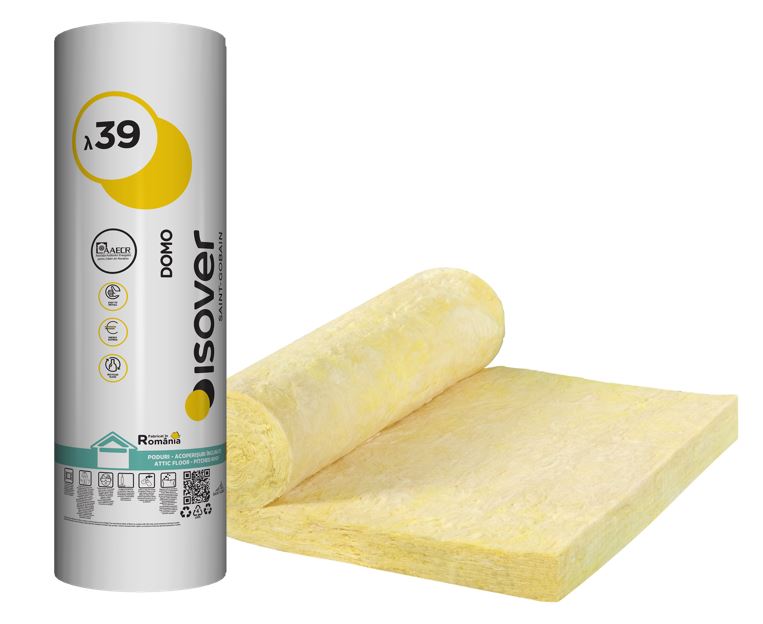Vata minerala de sticla 19,2 mp, 0,039 W/mK, 800 x 120 x 5 cm Isover