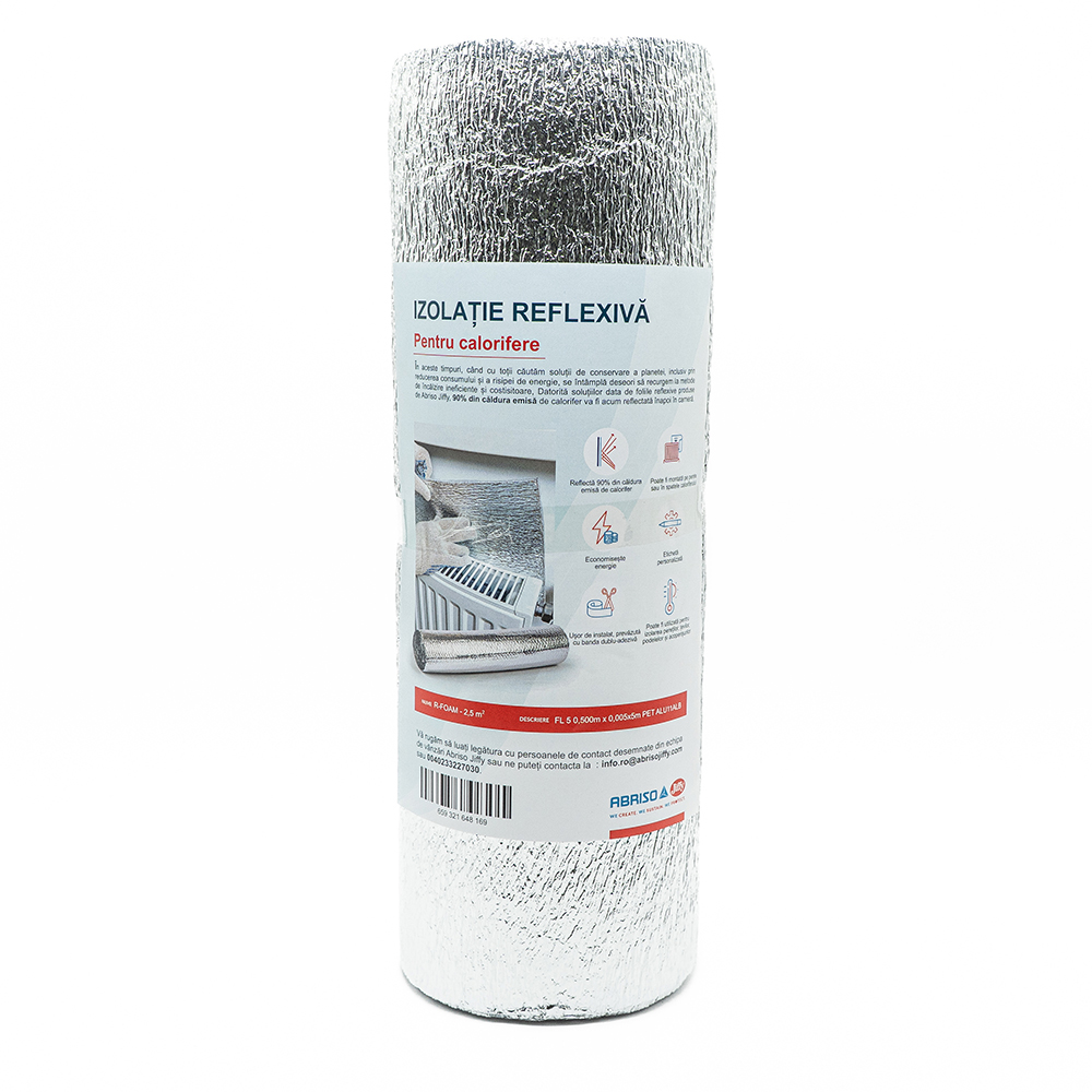 Folie reflectorizanta pentru radiatoare Jiffy FL30089, 5 mm, 60 x 300 cm