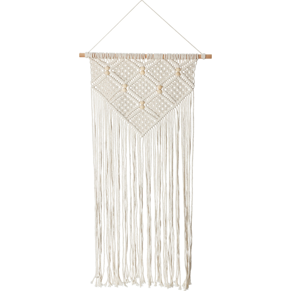 Decoratiune perete HZ1953600, 43 x 80 cm, bumbac, bej