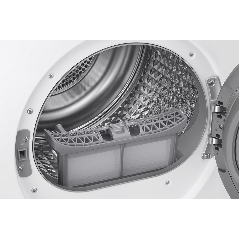 Uscator de rufe SAMSUNG DV90DB7845GEU4, Pompa de caldura, AI Control, 9 kg, 19 programe, Clasa A, Wi-Fi, alb