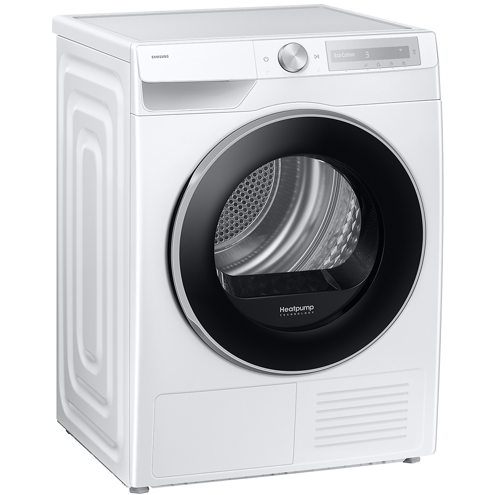 Uscator de rufe SAMSUNG DV90DG6845LHU4, Pompa de caldura, AI Control, 9 kg, 19 programe, Clasa A, Wi-Fi, alb