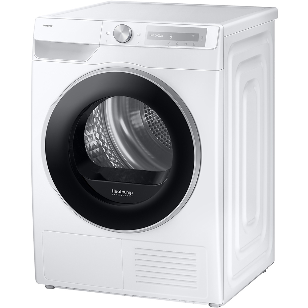 Uscator de rufe SAMSUNG DV90DG6845LHU4, Pompa de caldura, AI Control, 9 kg, 19 programe, Clasa A, Wi-Fi, alb