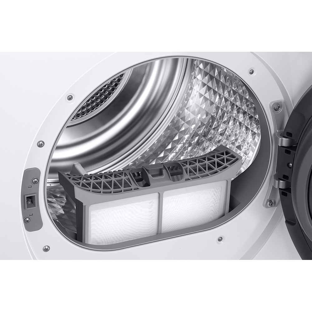Uscator de rufe SAMSUNG DV90DG6845LHU4, Pompa de caldura, AI Control, 9 kg, 19 programe, Clasa A, Wi-Fi, alb