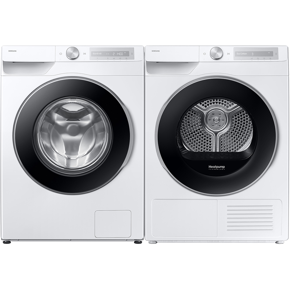 Uscator de rufe SAMSUNG DV90DG6845LHU4, Pompa de caldura, AI Control, 9 kg, 19 programe, Clasa A, Wi-Fi, alb