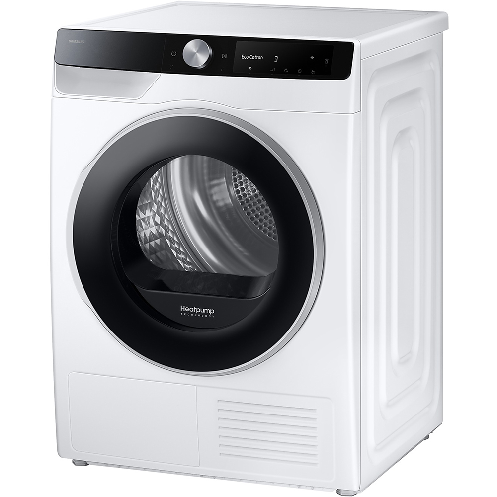 Uscator de rufe SAMSUNG DV90DG6845LKU4, Pompa de caldura, AI Control, 9 kg, 19 programe, Clasa A, Wi-Fi, alb