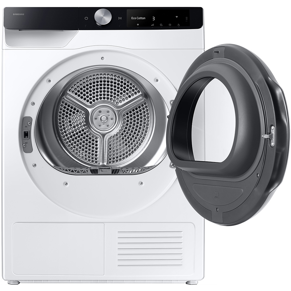 Uscator de rufe SAMSUNG DV90DG6845LKU4, Pompa de caldura, AI Control, 9 kg, 19 programe, Clasa A, Wi-Fi, alb