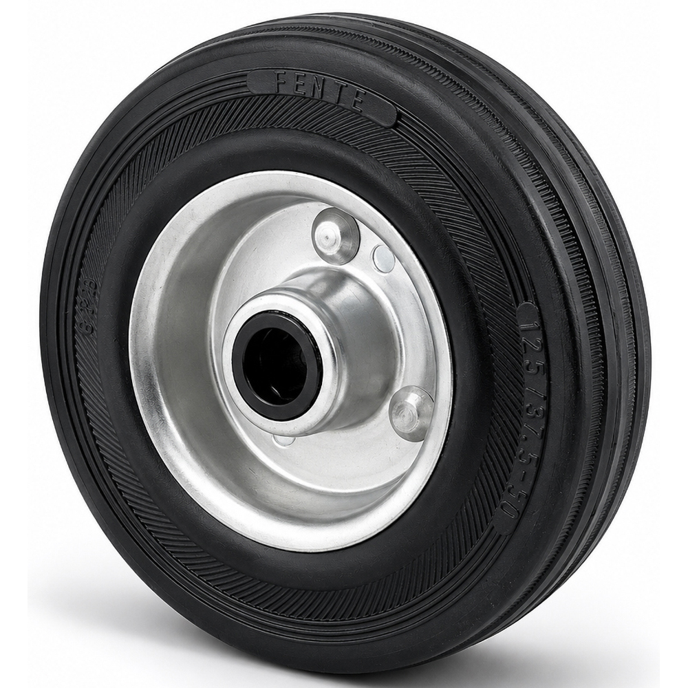 Roata fixa cu janta TENTE, cauciuc, 80 mm, 70 kg, negru