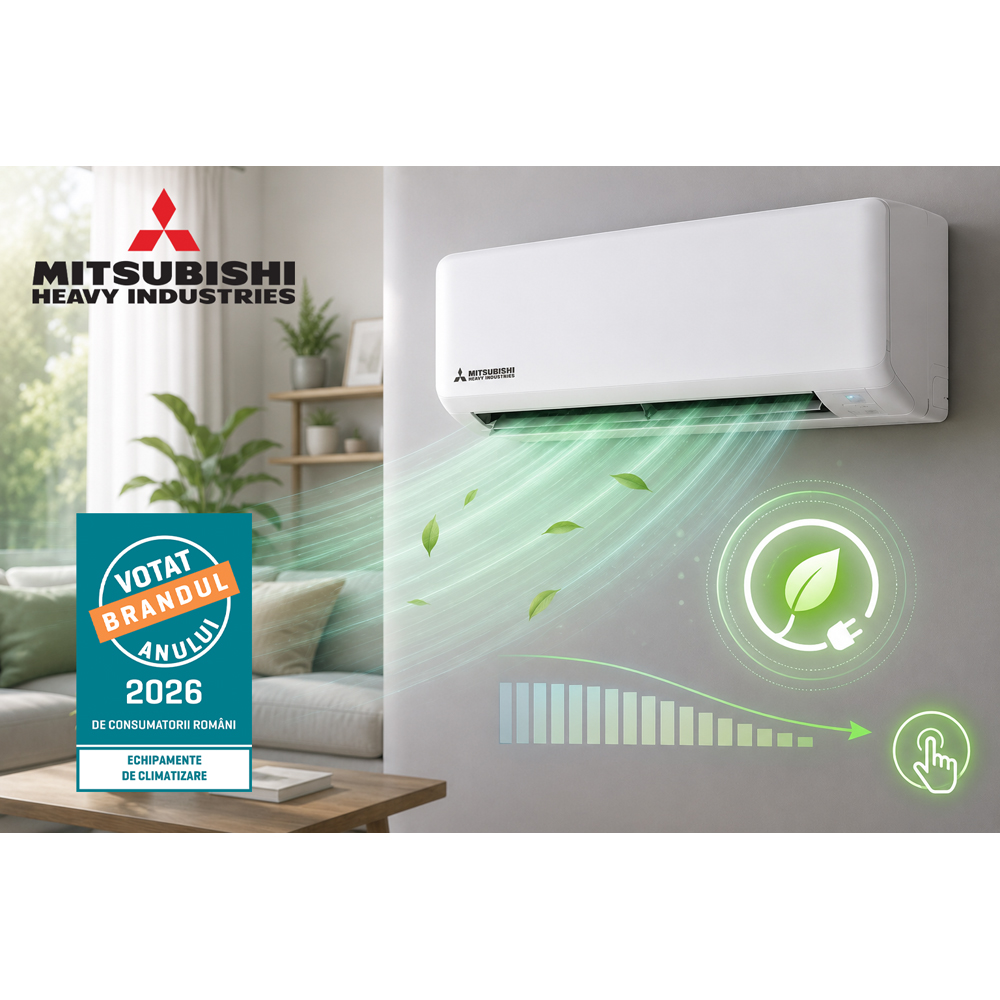 Aer conditionat MITSUBISHI HEAVY Shiro DXC/DXK09Z6-W1, 9.000 BTU, A++ / A+, Wi-Fi Ready (modul inclus), Inverter, alb