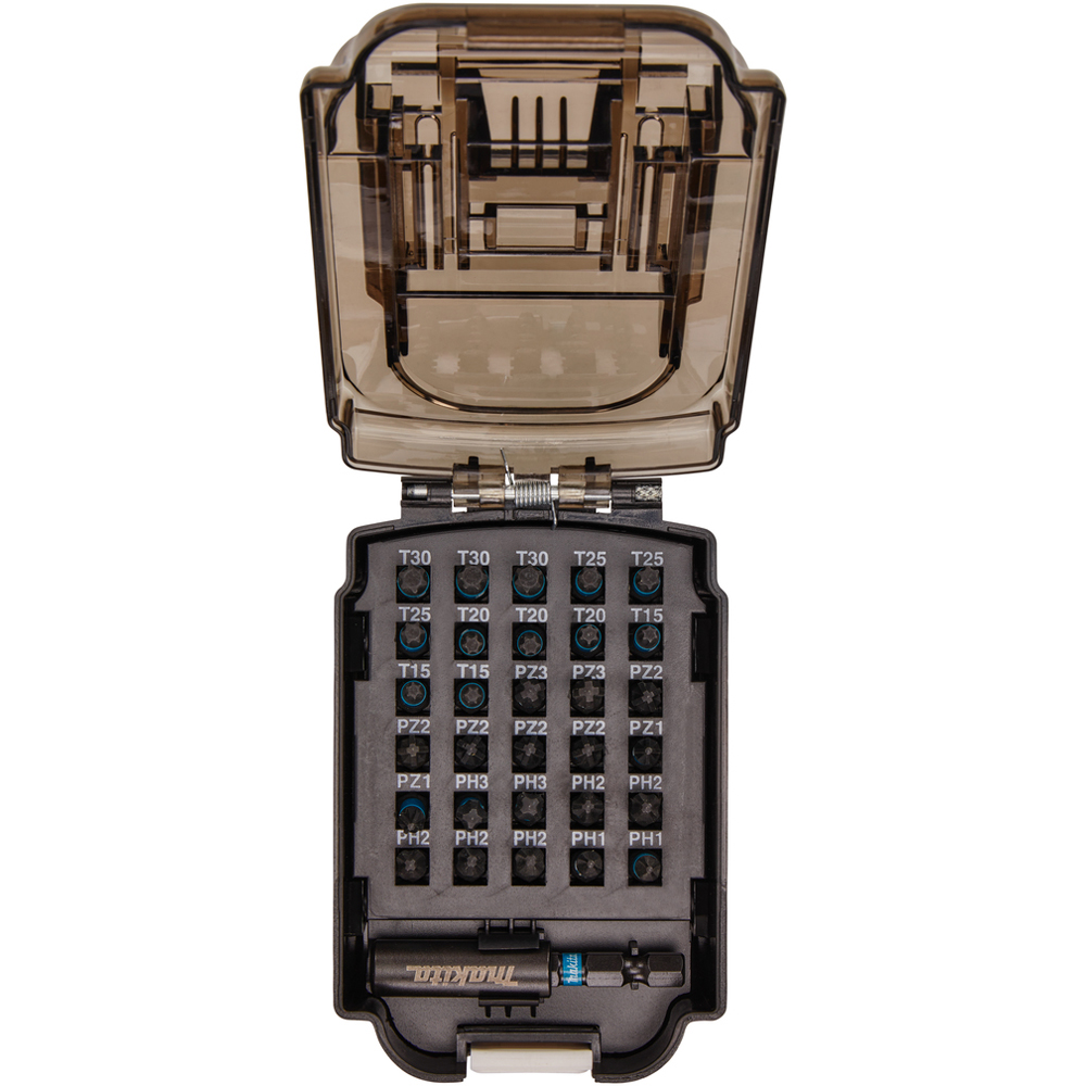 Set biti MAKITA Impact Black E-03084, cutie tip acumulator, 70 mm, 31 bucati