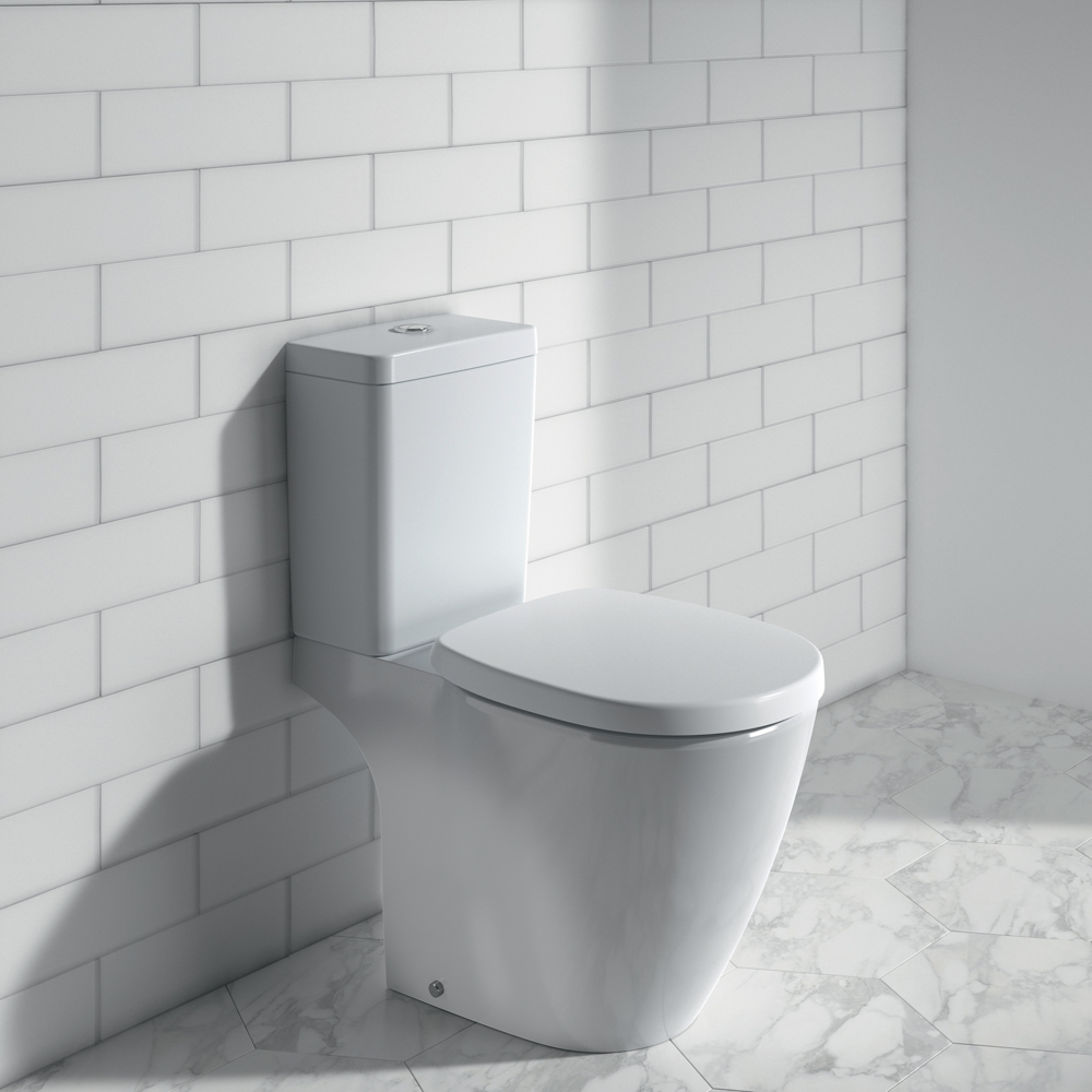 Set vas WC IDEAL STANDARD Connect E716401, ceramica, evacuare orizontala, rezervor 3/6l, capac SoftClose, alb