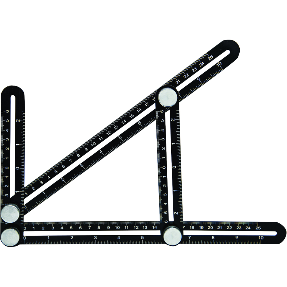 Echer replicare unghiuri TOPMASTER, 4 segmente, aluminiu, negru