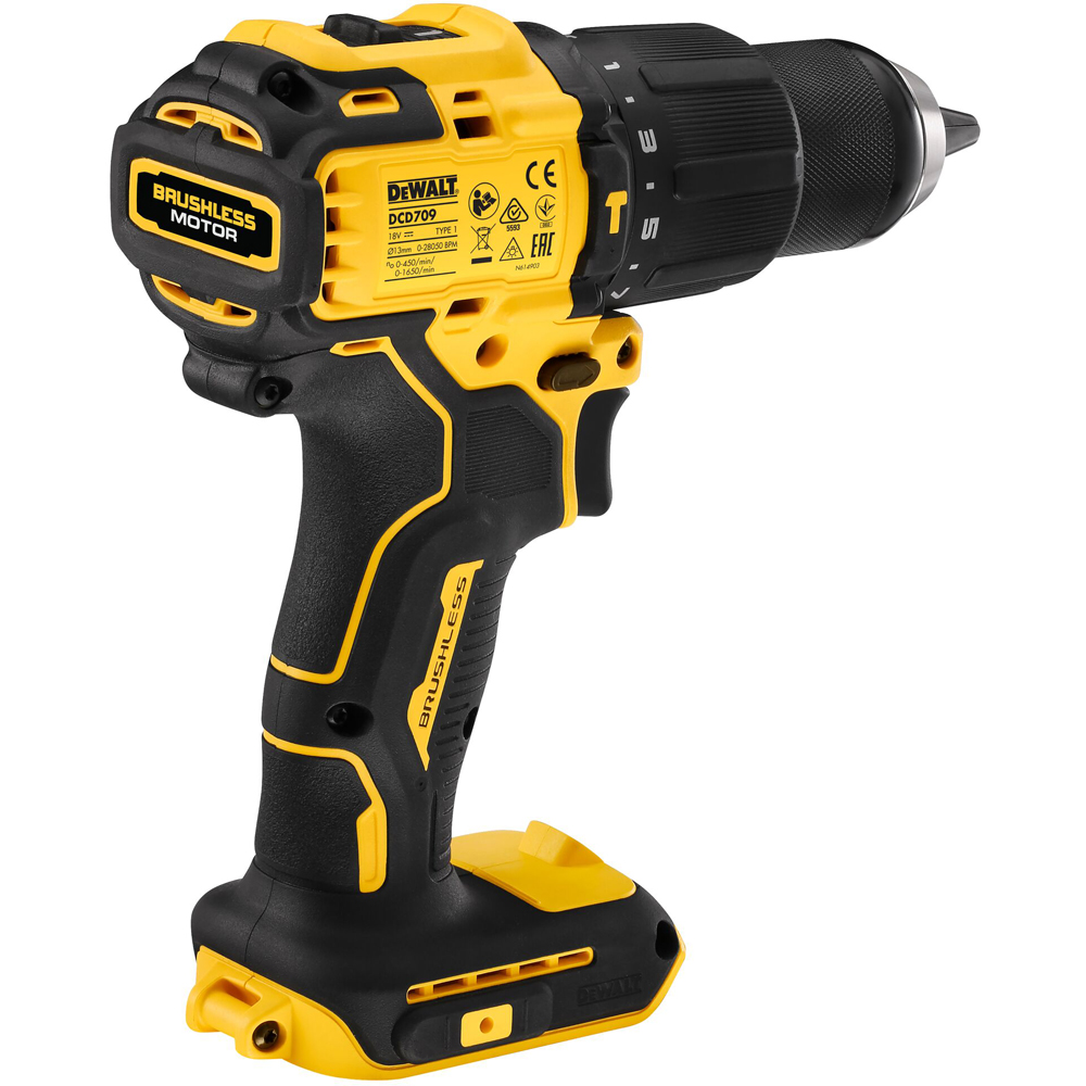 Masina de gaurit si insurubat cu percutie DEWALT DCD709M2T-QW, 18V, 2x4Ah, 1650RPM, 65Nm