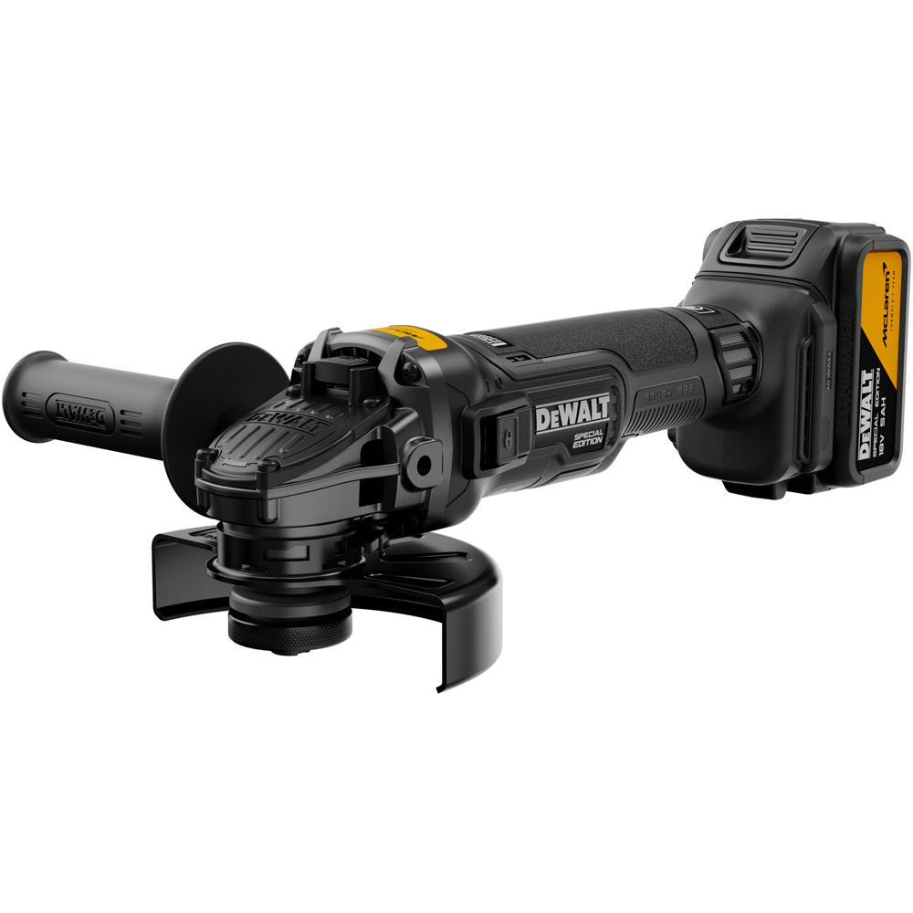 Polizor unghiular DEWALT DCG45MP2T-QW x McLaren F1 Team, 5500RPM, 2x5Ah, 125mm