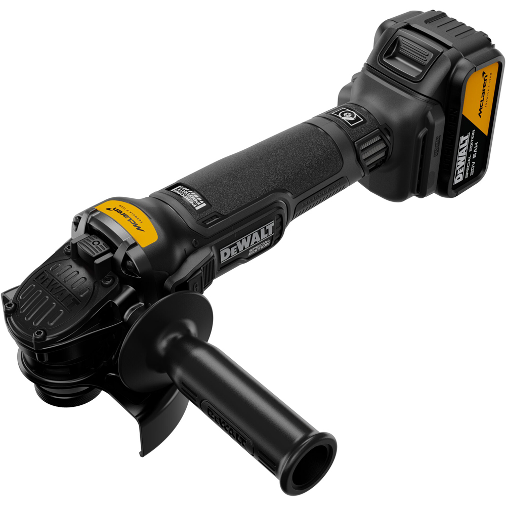 Polizor unghiular DEWALT DCG45MP2T-QW x McLaren F1 Team, 5500RPM, 2x5Ah, 125mm