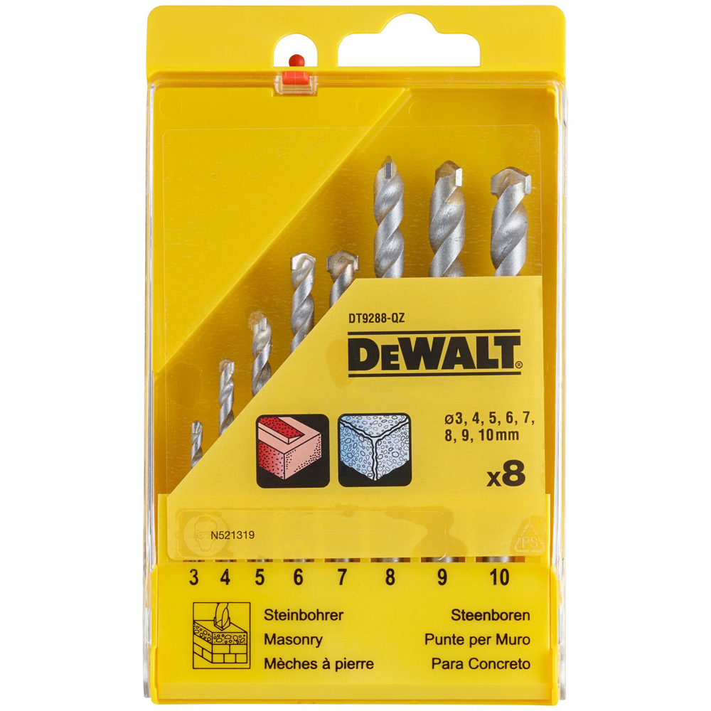 Set burghie zidarie DEWALT DT9288-QZ, 4-10 mm, 8 bucati