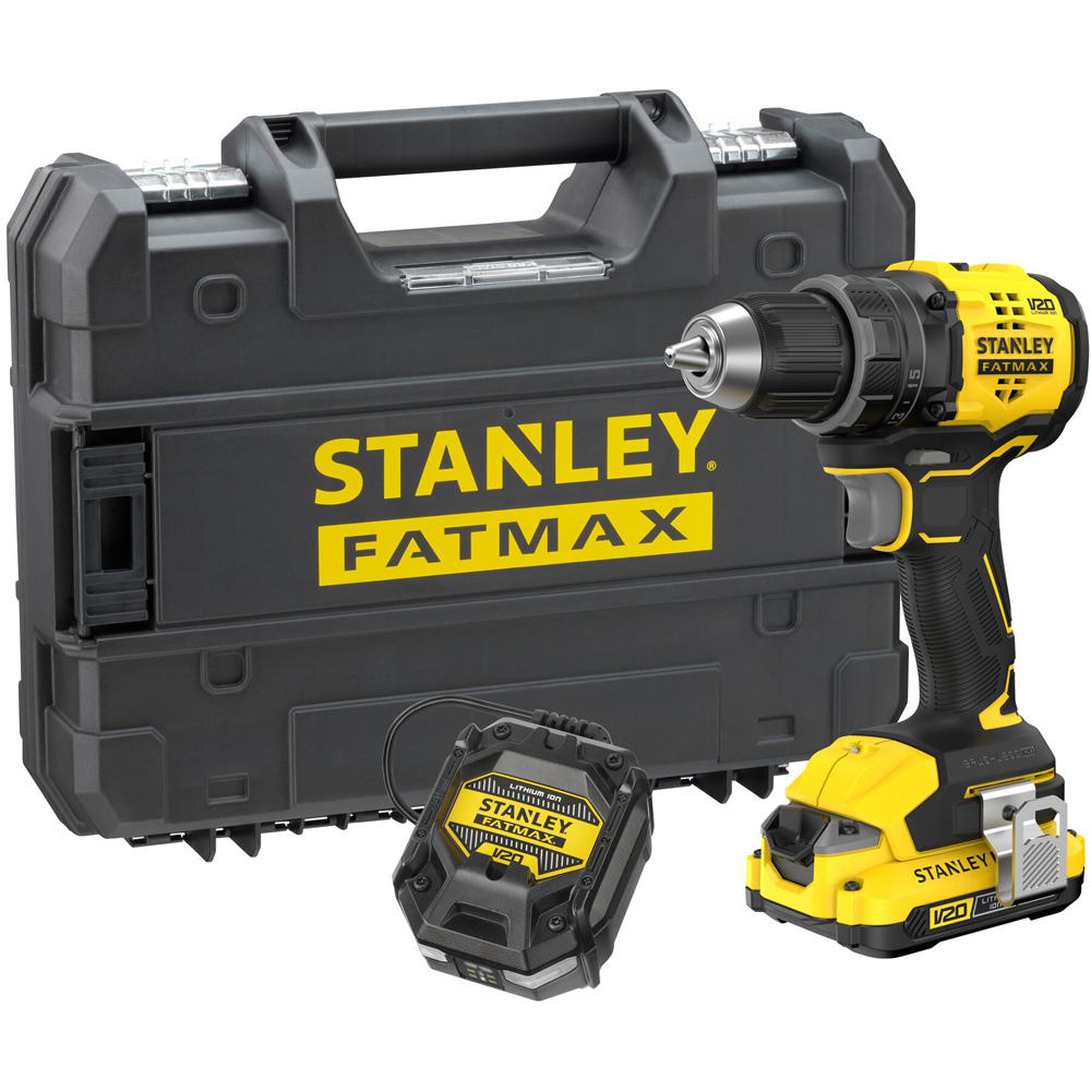 Masina de gaurit STANLEY FATMAX SFMCD714D, 18V, 2Ah, 1 acumulator, 1900RPM, 60Nm