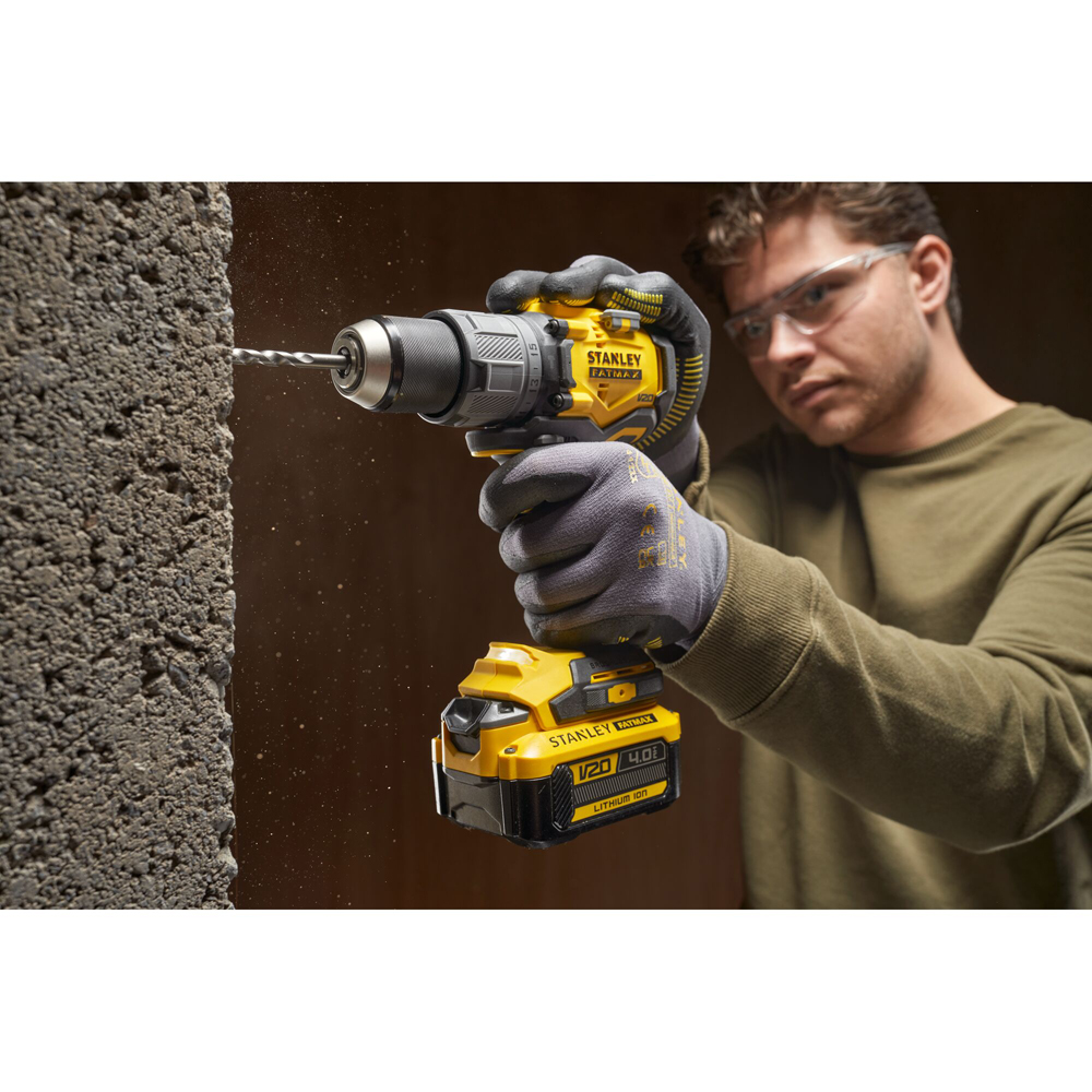 Masina de gaurit cu percutie STANLEY FATMAX SFMCD726MD, 18V, 2/ 4Ah, 2 acumulatori, 2000RPM, 80Nm