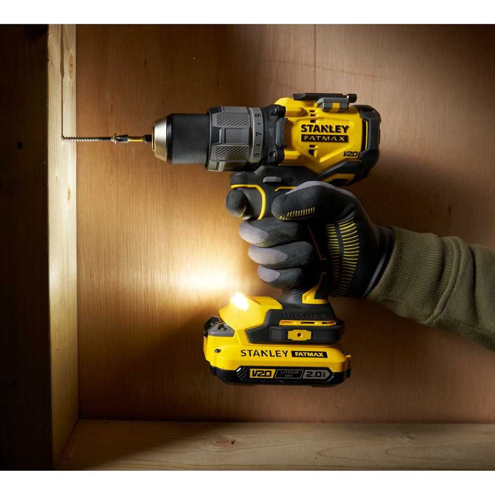 Masina de gaurit cu percutie STANLEY FATMAX SFMCD726MD, 18V, 2/ 4Ah, 2 acumulatori, 2000RPM, 80Nm