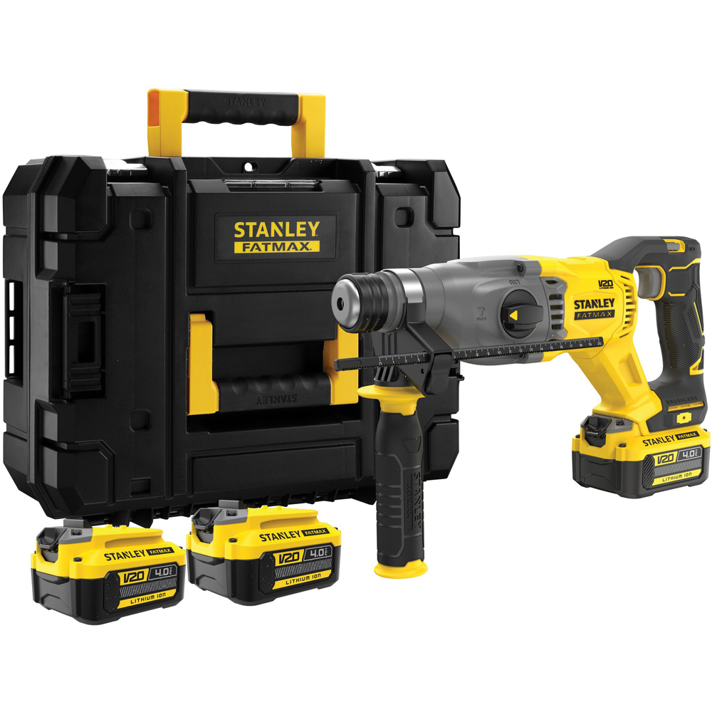 Ciocan rotopercutor STANLEY FATMAX SFMCH900M22, 2J, SDS Plus, 4Ah, 2 acumulatori, 1500RPM