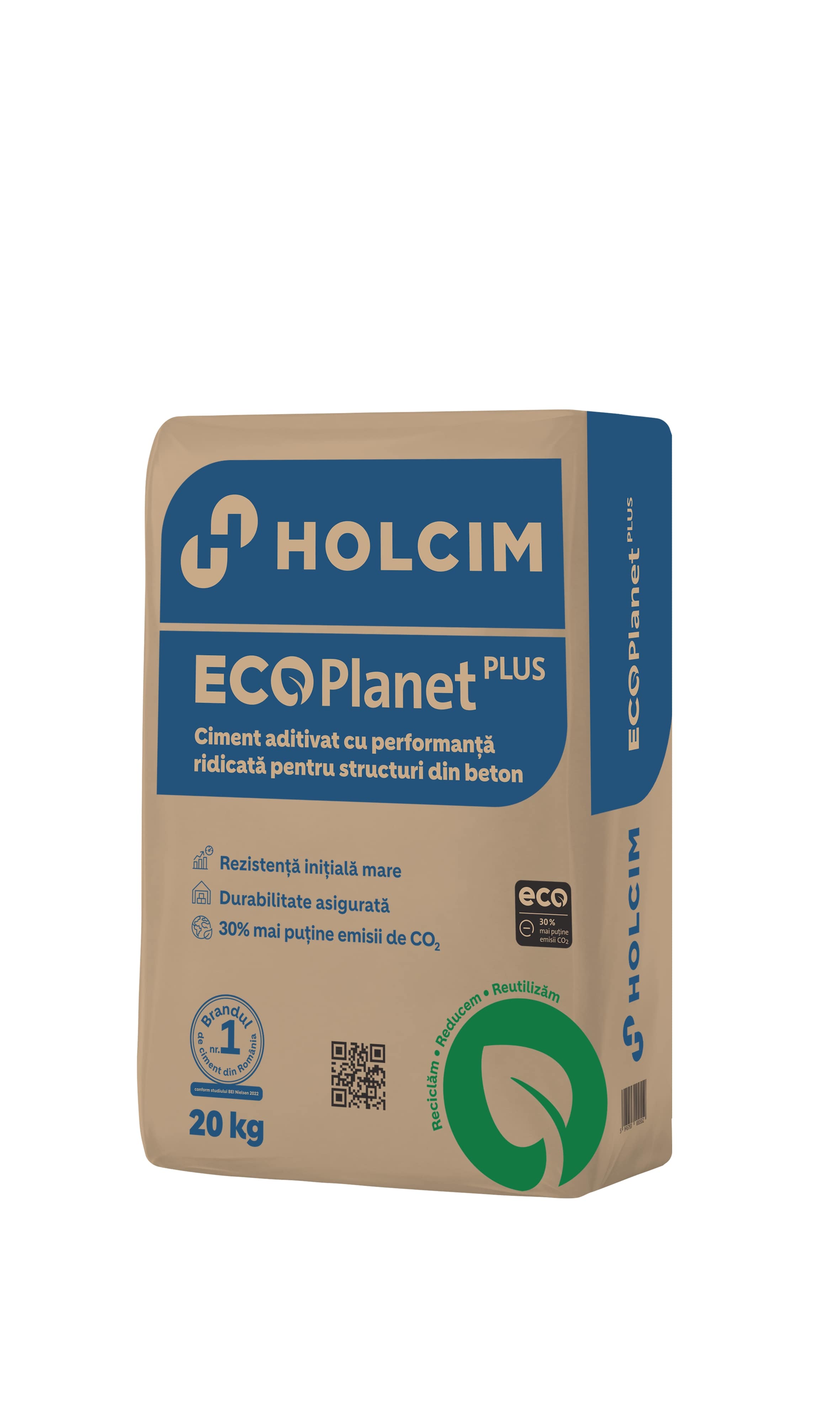 Ciment aditivat pentru structuri beton Ecoplanet Plus, 20 kg